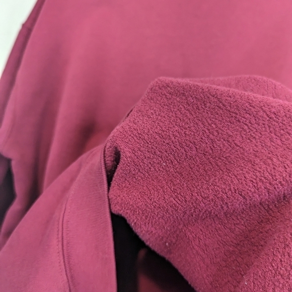 Vintage Sweatshirt Women Size Large Petite Maroon Red Cotton Crew Neck Dad 90s - Picture 9 of 10